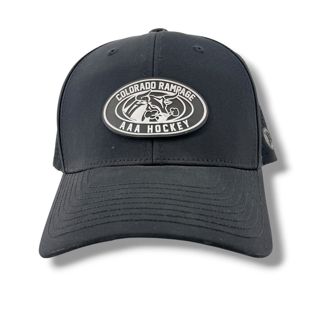 Colorado Rampage AAA Hockey Black Perforated Snapback Hat Branded Bills Mens OS